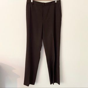 LAUREN RALPH LAUREN Brown Wool Lycra Unlined Pants